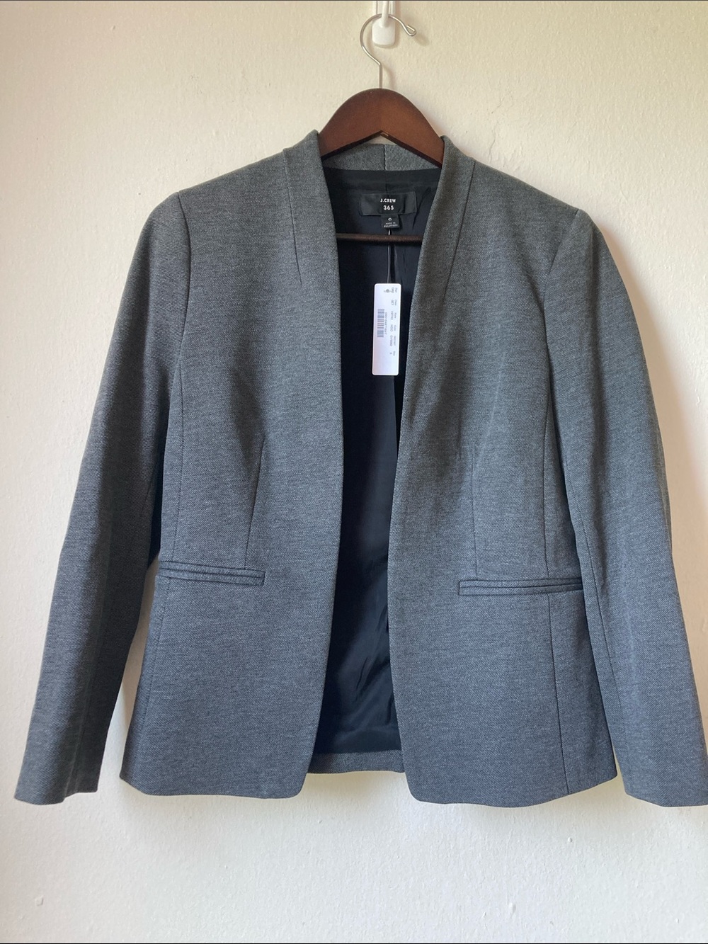 J. Crew Going Out Open-Front Blazer H2743 Women's 6 Stretch Minimalist